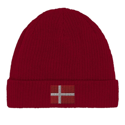 Bonnet en Coton – Drapeau du Danemark – Broderie