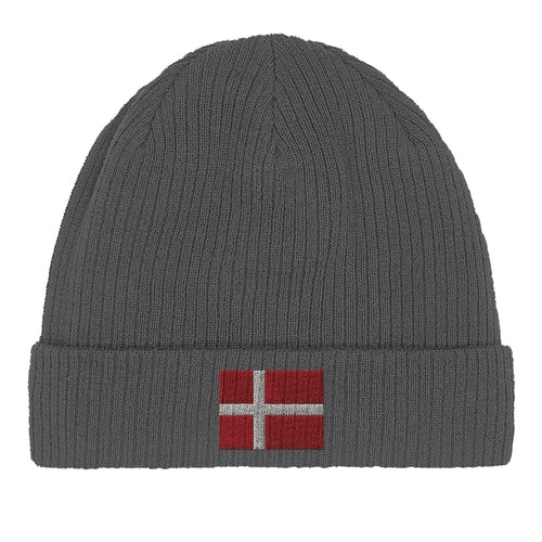 Bonnet en Coton – Drapeau du Danemark – Broderie