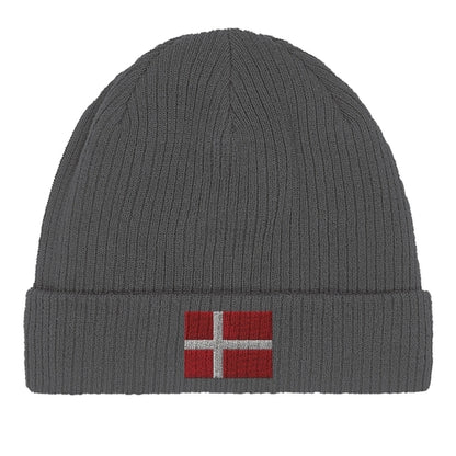 Bonnet en Coton – Drapeau du Danemark – Broderie