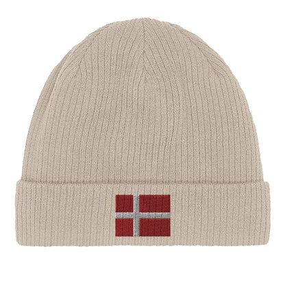 Bonnet en Coton – Drapeau du Danemark – Broderie
