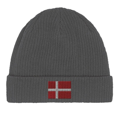 Bonnet en Coton – Drapeau du Danemark – Broderie