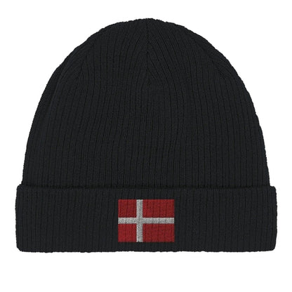 Bonnet en Coton – Drapeau du Danemark – Broderie