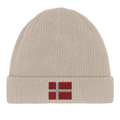 Bonnet en Coton – Drapeau du Danemark – Broderie