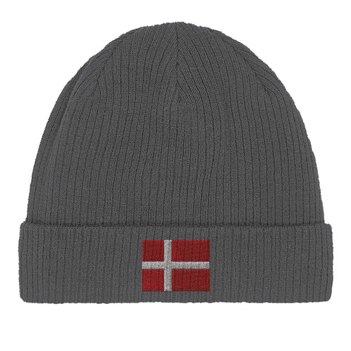 Bonnet en Coton – Drapeau du Danemark – Broderie