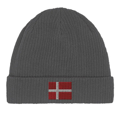 Bonnet en Coton – Drapeau du Danemark – Broderie