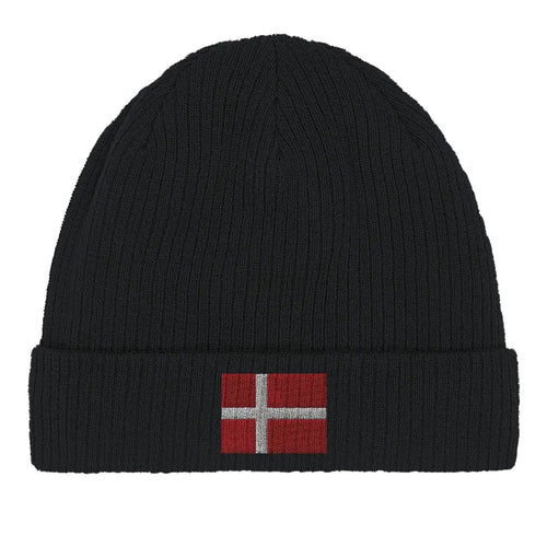 Bonnet en Coton – Drapeau du Danemark – Broderie