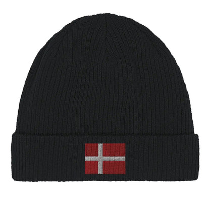 Bonnet en Coton – Drapeau du Danemark – Broderie