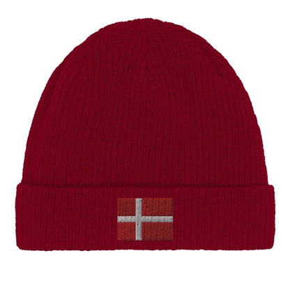 Bonnet en Coton – Drapeau du Danemark – Broderie