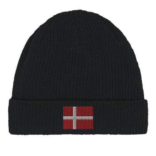 Bonnet en Coton – Drapeau du Danemark – Broderie